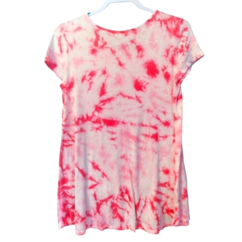 NWOT Justice | Pink and white tie dye tee - Picture 4 of 6